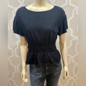Navy blue shirt sleeve top